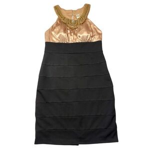 Elegant Black and Gold Women's Dress